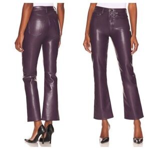 NWT Sz 25 Agolde Purple Recycled Leather Pants